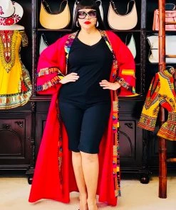 Social Butterfly Collection Magenta Kimono Duster