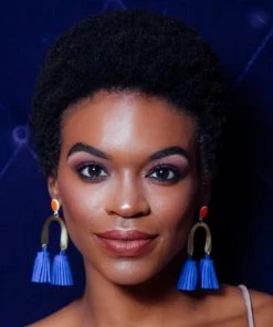 Social Butterfly Collection New Arrivals Pink, Black Or Orange Vegan Suede Double Tassel Earrings