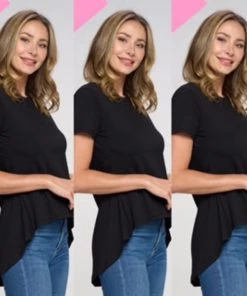 Social Butterfly Collection Plus Size High Low T Shirt Top New Arrivals