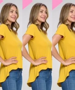 Social Butterfly Collection Plus Size High Low T Shirt Top New Arrivals