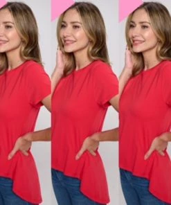 Social Butterfly Collection Plus Size High Low T Shirt Top New Arrivals