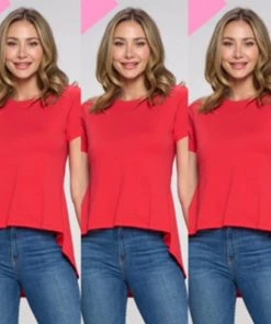 Social Butterfly Collection Plus Size High Low T Shirt Top New Arrivals