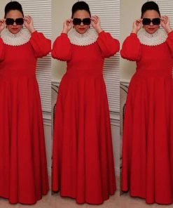 Social Butterfly Collection New Arrivals Red Necktie Maxi Dress
