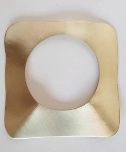 Social Butterfly Collection Single Distressed Dented Brass Bracelet