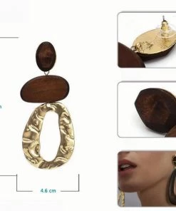 Social Butterfly Collection New Arrivals Brown Gold Mix Match Earrings