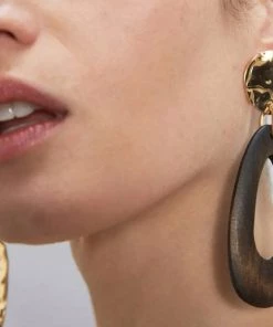 Social Butterfly Collection New Arrivals Brown Gold Mix Match Earrings