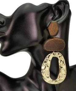 Social Butterfly Collection New Arrivals Brown Gold Mix Match Earrings