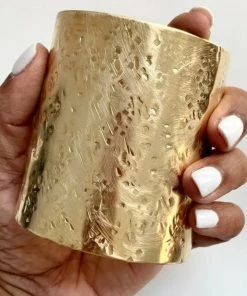 Social Butterfly Collection New Arrivals Hammered Textured Cuff Bracelet