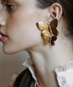 Social Butterfly Collection Gold Butterflies Earrings New Arrivals