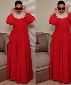 Social Butterfly Collection New Arrivals Red Necktie Maxi Dress