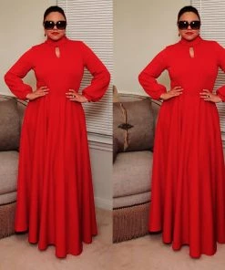 Social Butterfly Collection New Arrivals Red Necktie Maxi Dress