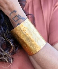 Social Butterfly Collection New Arrivals Hammered Textured Cuff Bracelet