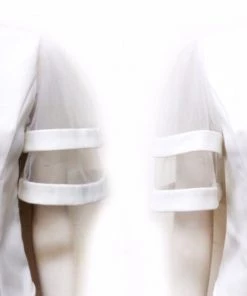 Social Butterfly Collection White Sheer Bell Sleeve Blouse