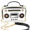 Social Butterfly Collection White Whimsical Boombox Handbag Sale