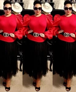 Social Butterfly Collection Beautiful Black Tulle Skirt Plus Sizes