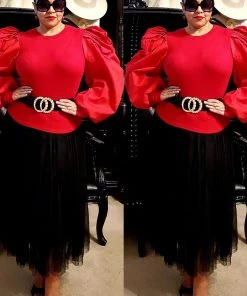 Social Butterfly Collection Beautiful Black Tulle Skirt Plus Sizes