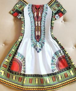 Social Butterfly Collection Dashiki Print Dress Top