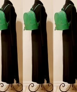 Social Butterfly Collection Sale Green Faux Leather Backpack Handbag