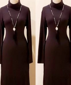 Social Butterfly Collection Black Brown Stone Tassel Bead Necklace Sale