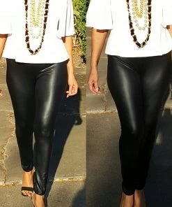 Social Butterfly Collection Black Faux Leather Liquid Leggings 19 Social Butterfly Collection Black Faux Leather Liquid Leggings