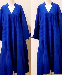 Social Butterfly Collection Plus Size Royal Blue Boho Style Below The Knee Dress Sale