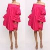Social Butterfly Collection Pretty In Pink Ruffle Sleeve Dress Top