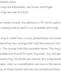 Social Butterfly Collection Sale Mookaite Stone Teardrop Shaped Statement Ring