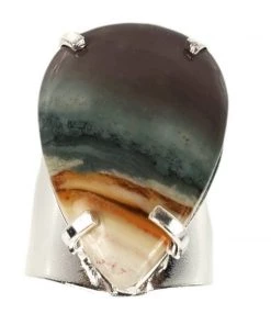 Social Butterfly Collection Sale Mookaite Stone Teardrop Shaped Statement Ring