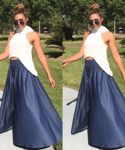 Social Butterfly Collection New Arrivals Denim Wide Leg Palazzo Pants