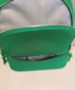 Social Butterfly Collection Sale Green Faux Leather Backpack Handbag