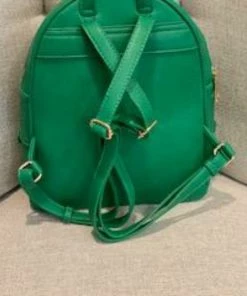 Social Butterfly Collection Sale Green Faux Leather Backpack Handbag
