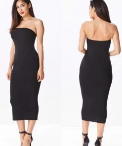 Social Butterfly Collection New Arrivals Plus Size Black Strapless Tube Top Dress 28 Social Butterfly Collection New Arrivals Plus Size Black Strapless Tube Top Dress