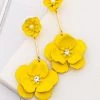 Social Butterfly Collection New Arrivals Yellow Flower Earrings