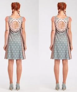 Social Butterfly Collection The Art Of Fashion Pink Teacup Motif Dress Top