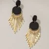 Social Butterfly Collection New Arrivals Black Gold Multi Dangle Earrings