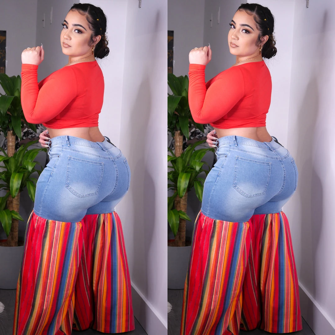 Social Butterfly Collection Distressed Light Denim Red Multi Color Palazzo Wide Leg Jeans New Arrivals 8 Social Butterfly Collection Distressed Light Denim Red Multi Color Palazzo Wide Leg Jeans New Arrivals