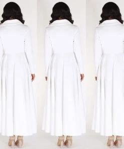 Social Butterfly Collection Long Off White Duster Coat Dress 36 Social Butterfly Collection Long Off White Duster Coat Dress