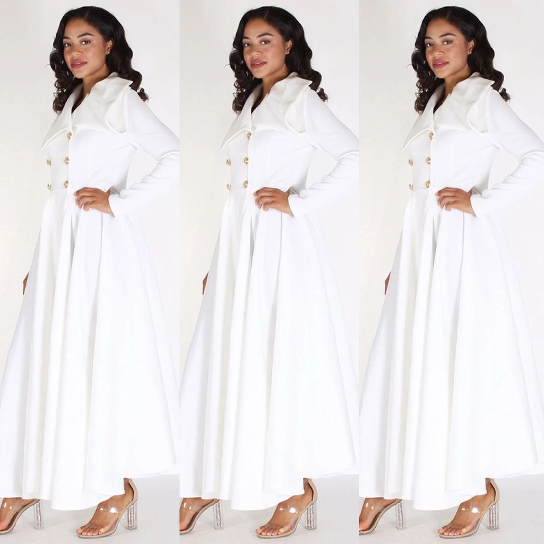 Social Butterfly Collection Long Off White Duster Coat Dress 12 Social Butterfly Collection Long Off White Duster Coat Dress