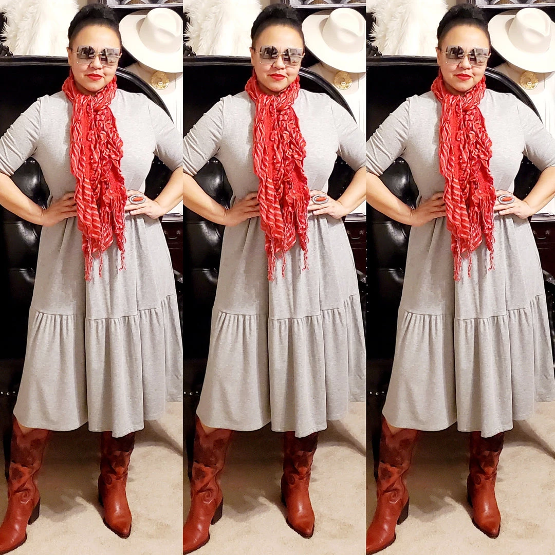 Social Butterfly Collection Grey Plus Size T-Shirt Baby Doll Style Dress 8 Social Butterfly Collection Grey Plus Size T-Shirt Baby Doll Style Dress