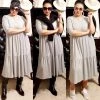 Social Butterfly Collection Grey Plus Size T-Shirt Baby Doll Style Dress