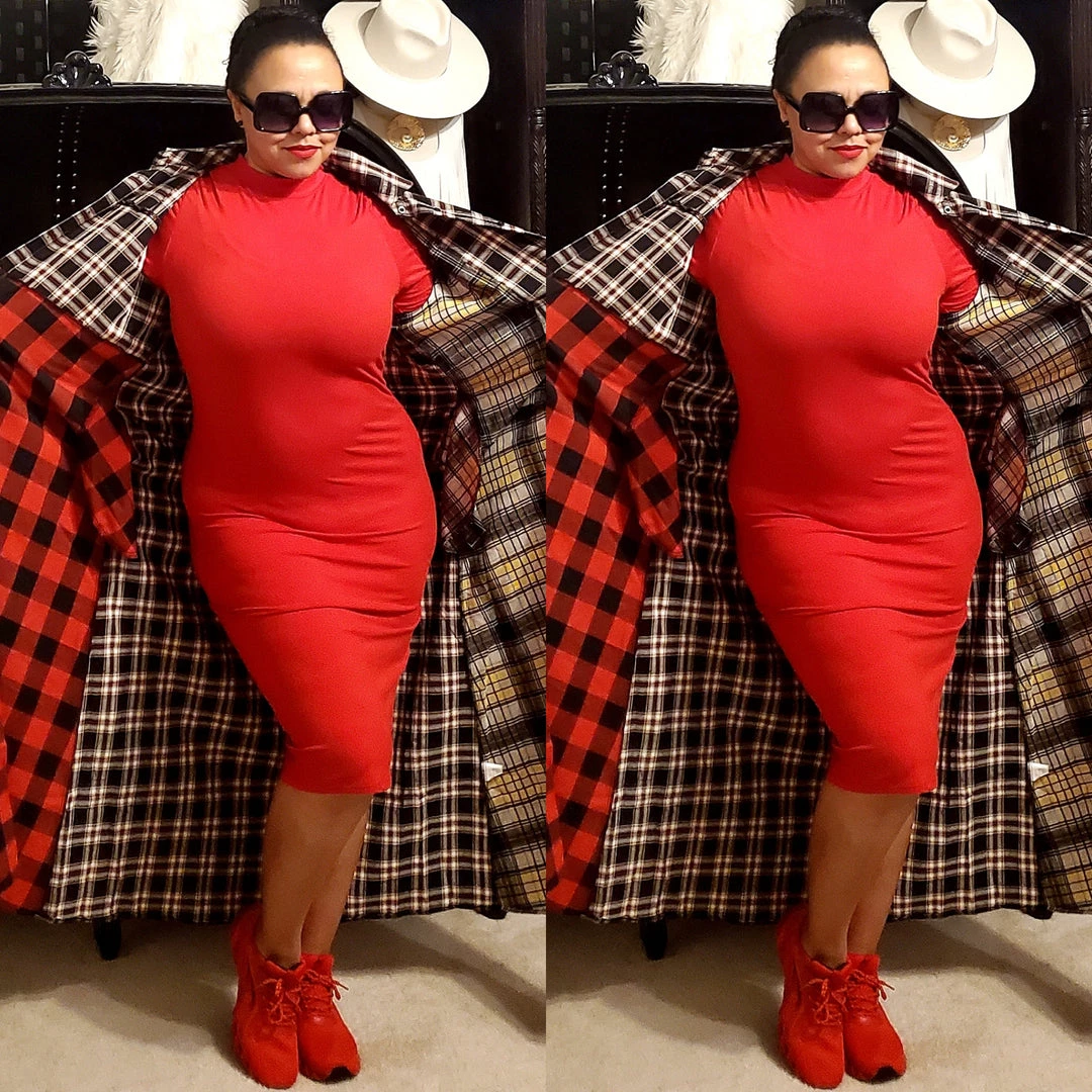 Social Butterfly Collection Plaid Check Multi Color Duster Dress 11 Social Butterfly Collection Plaid Check Multi Color Duster Dress