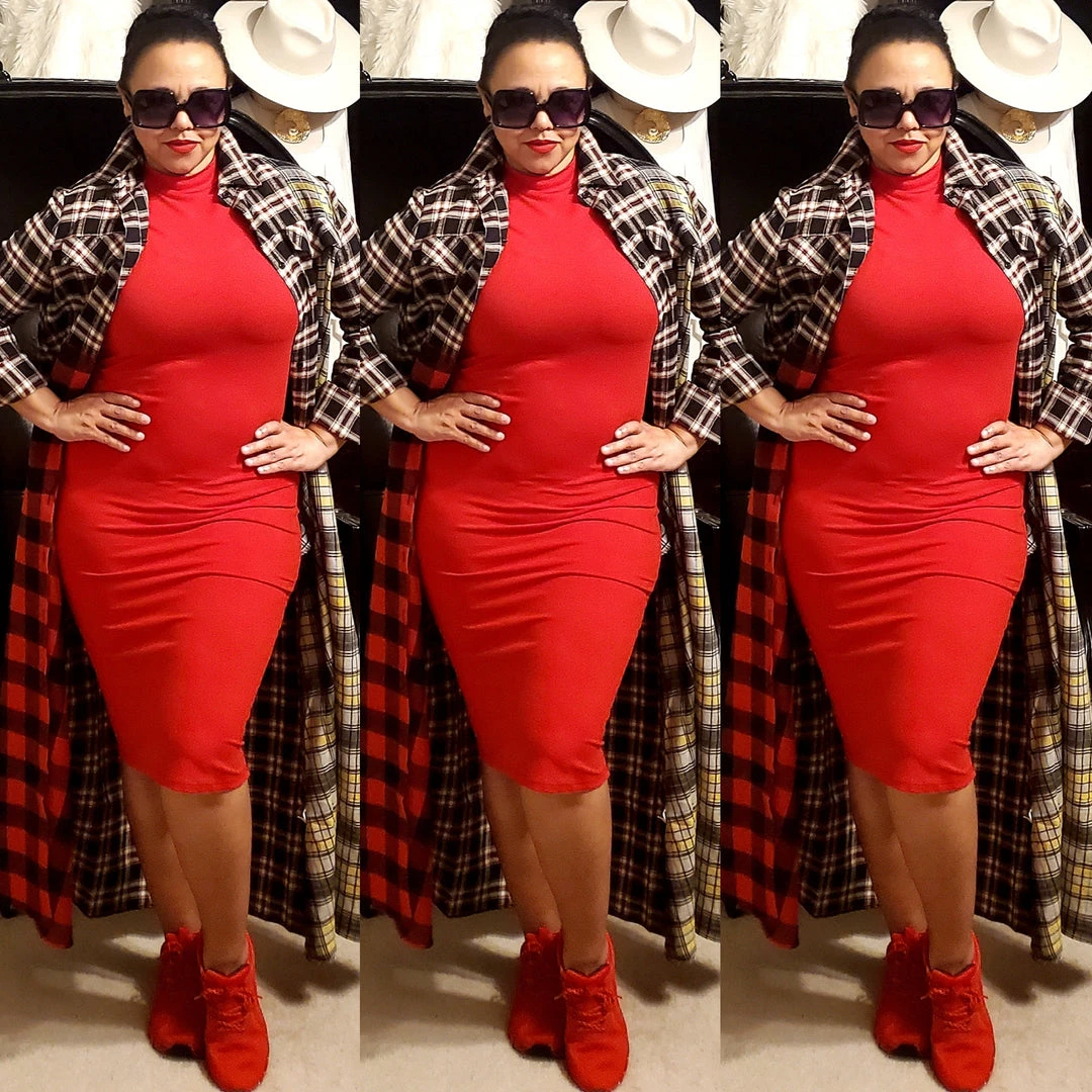 Social Butterfly Collection Plaid Check Multi Color Duster Dress 4 Social Butterfly Collection Plaid Check Multi Color Duster Dress