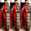 Social Butterfly Collection Plaid Check Multi Color Duster Dress