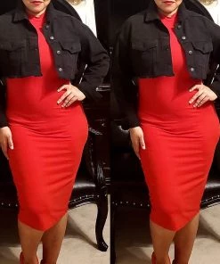 Social Butterfly Collection Black Denim Distressed Plus Size Cropped Jacket New Arrivals