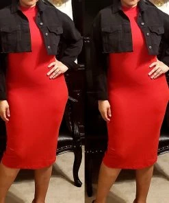 Social Butterfly Collection Black Denim Distressed Plus Size Cropped Jacket New Arrivals