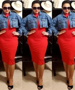 Social Butterfly Collection Distressed Plus Size Denim Cropped Jacket