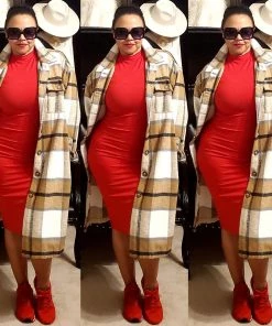 Social Butterfly Collection Plus Sizes Red Mock Neck Fitted Knee Length Dress 31 Social Butterfly Collection Plus Sizes Red Mock Neck Fitted Knee Length Dress