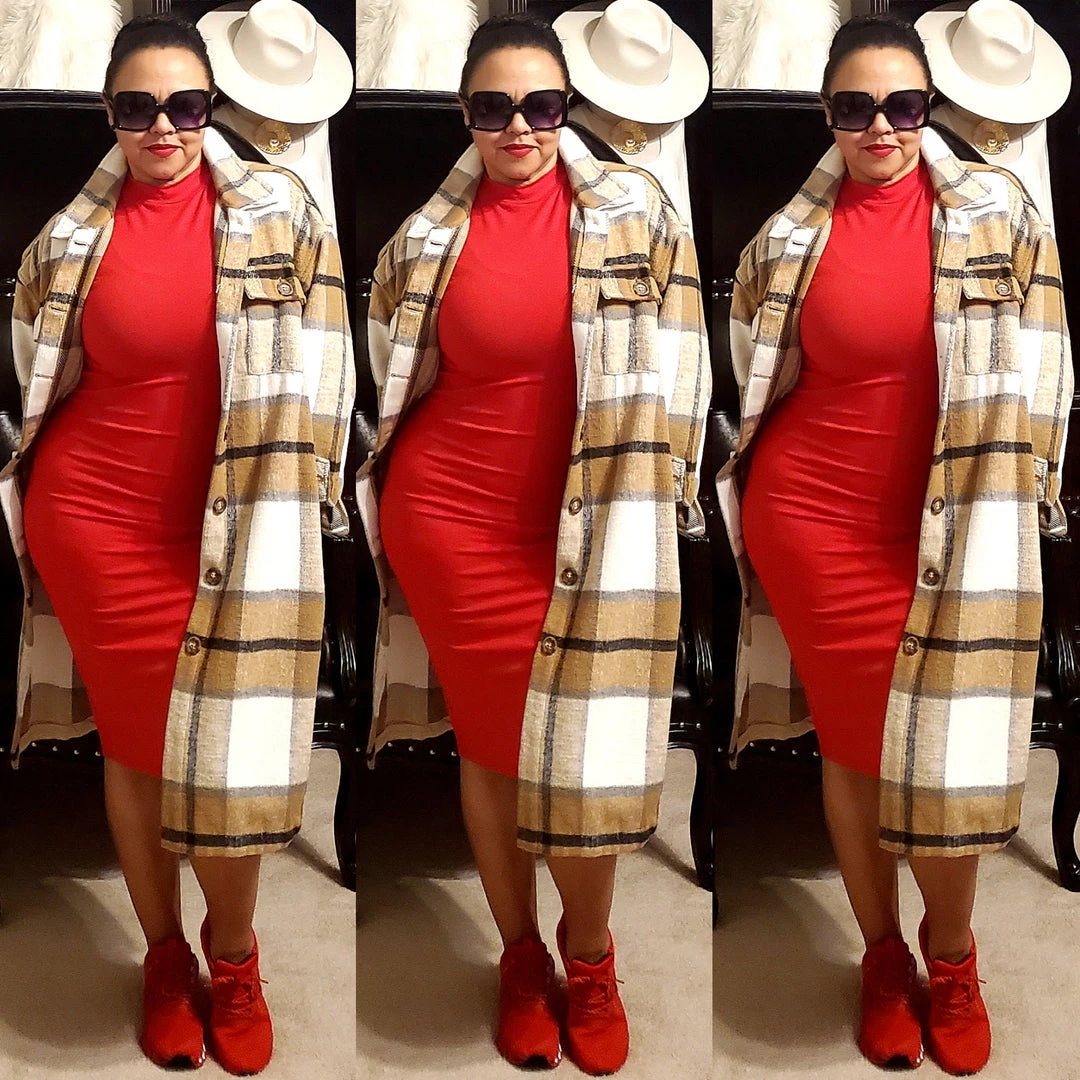 Social Butterfly Collection Plus Sizes Red Mock Neck Fitted Knee Length Dress 9 Social Butterfly Collection Plus Sizes Red Mock Neck Fitted Knee Length Dress