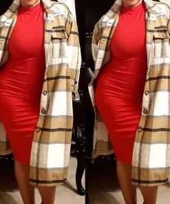 Social Butterfly Collection Plus Sizes Red Mock Neck Fitted Knee Length Dress 35 Social Butterfly Collection Plus Sizes Red Mock Neck Fitted Knee Length Dress