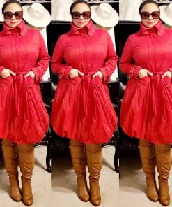 Social Butterfly Collection Regal Red Modern Day Coat Dress